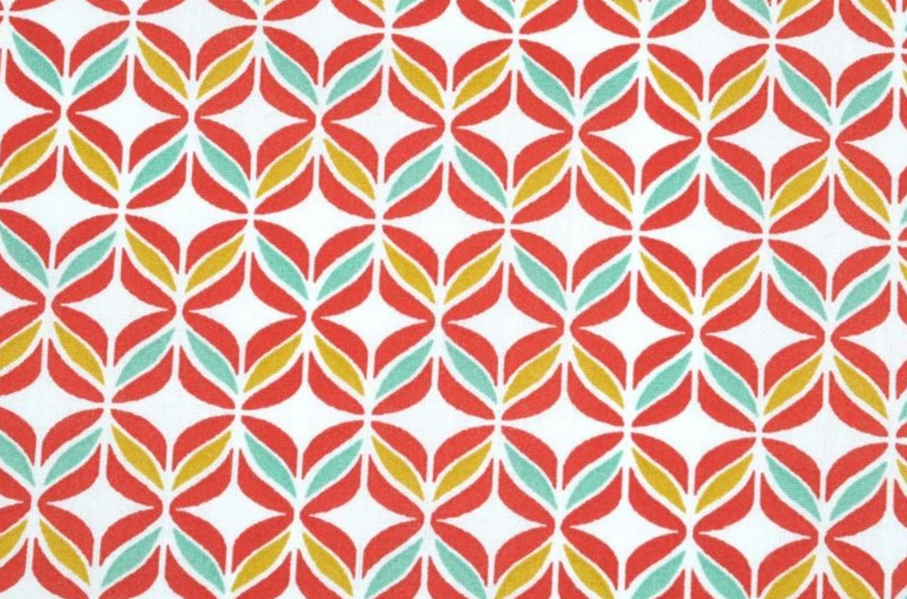 Tissu graphique multicolore 50x74cm
